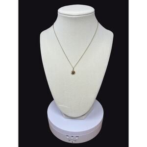 Vintage 1950s 14K 15 1/4" 1.0mm 1.39g Gold Initial Pendant Flat Chain Necklace